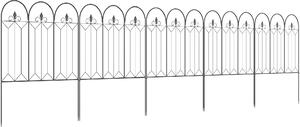 COSTWAY – Recinzione Da Giardino In Metallo Antiruggine, 15 Pannelli Da 33x60 Cm, Pieghevole E Regolabile