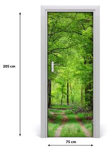 Adesivo per porta Foresta verde 75x205 cm