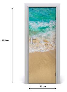 Adesivo per porta Spiaggia e mare 75x205 cm
