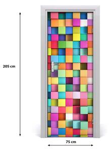 Adesivo per porta Squares Abstraction 75x205 cm