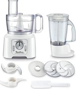 Moulinex Robot da Cucina Multifunzione Capacit 2.2 Litri 2 Velocit Tasto Pulse Potenza 800 Watt + Bicchiere Frullatore Capacit 1.25 Litri - FP54