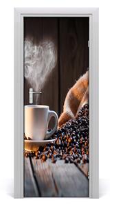 Poster adesivo per porta tazza di caff? 75x205 cm