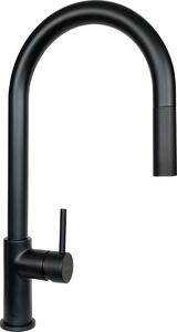 SCHOCK Rubinetto Cucina Miscelatore con Doccetta Estraibile Monocomando Canna Alta colore Nero - SXRAINBK
