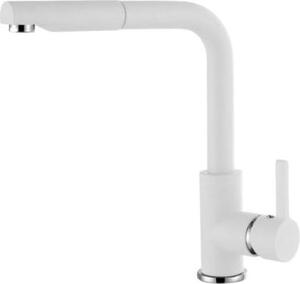 ELLECI Rubinetto Cucina Miscelatore con Doccetta Estraibile Monocomando colore Bianco - MGKC0268
