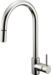 CROLLA Rubinetto Cucina Miscelatore con Doccetta Estraibile Monocomando colore Cromo - Fred - CR7790