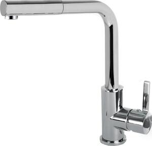 ELLECI Rubinetto Cucina Miscelatore con Doccetta Estraibile Monocomando colore Cromo - Cloud 02 - MIKC02CR
