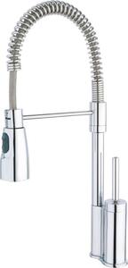 Argo Rubinetterie Rubinetto Cucina Miscelatore con Doccetta Monocomando a Joystick Canna Alta colore Cromo - 2287