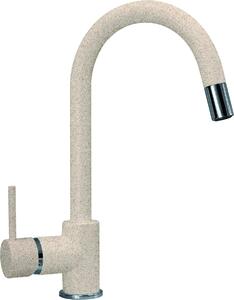 Plados Rubinetto Cucina Miscelatore con Doccetta Estraibile Monocomando in Ultragranit colore Avena UG94 - PUNTOBPEX