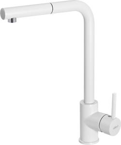 ELLECI Rubinetto Cucina Miscelatore Lavello con Doccetta Estraibile Monocomando colore Bianco G68 - MGKTRP68 Trail Plus