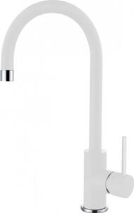 ELLECI Rubinetto Cucina Miscelatore Lavello Monocomando Canna Alta in Granitek colore Bianco G68 - MGKCLO68 Cloud