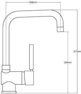 CROLLA Rubinetto Cucina Miscelatore Monocomando a Canna Alta colore Cromo - 2670