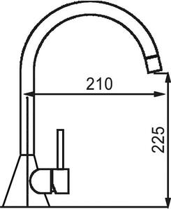 CROLLA Rubinetto Cucina Miscelatore Monocomando a Canna Alta colore Cromo - 8370