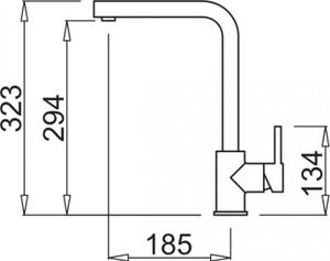 ELLECI Rubinetto Cucina Miscelatore Lavello Monocomando in Metaltek colore Titanium M73 - MMKTRA73 Trail