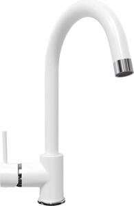 Plados Rubinetto Cucina Miscelatore Monocomando a Canna Alta colore Bianco UG98 - PETRAMIX