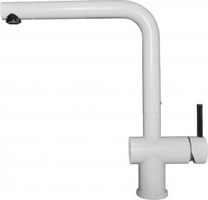 ELLECI Rubinetto Cucina Miscelatore Lavello Monocomando in Granitek colore Bianco - MGKSTR68 Stream