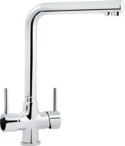 CROLLA Rubinetto Cucina Miscelatore Lavello Monocomando per Acqua filtrata con Doppia uscita Canna Alta colore Cromo - 4570 CR Tria