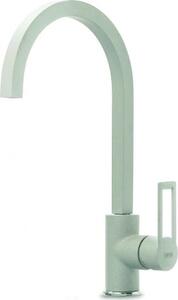 ELLECI Rubinetto Cucina Miscelatore Monocomando Canna Girevole Alta in Granitek colore Bianco Titano G68 - MGKBRI68 Bridge