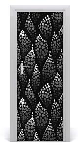 Sticker porta Punti in bianco e nero 75x205 cm