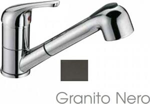 Apell Rubinetto Cucina Miscelatore Monocomando Canna Bassa con Doccetta Estraibile colore Granito Nero - APL20DCGB