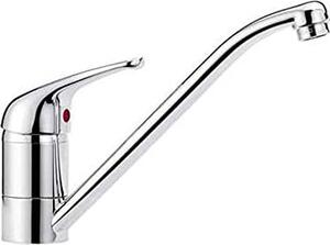 CROLLA Rubinetto Cucina Miscelatore Monocomando a Canna bassa colore Cromo - 1470 Iris