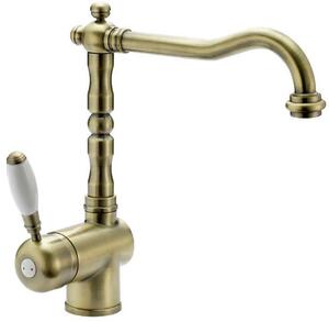 CROLLA Rubinetto Cucina Miscelatore Monocomando colore Ottone / Bronzo - 2800 VO