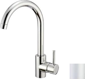CROLLA Rubinetto Cucina Miscelatore Monocomando con Bocca Girevole colore Bianco Opaco - ES 7780 BO
