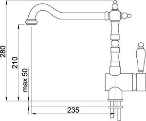 ELLECI Rubinetto Cucina Miscelatore Monocomando in Granitek colore Avena - MGKRIO51