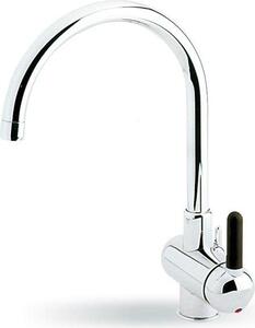 ELLECI Rubinetto Cucina Miscelatore Monocomando in Granitek con Canna Girevole colore Bianco - MGKATE52 Atena