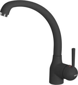 ELLECI Rubinetto Cucina Miscelatore Monocomando in Granitek colore Full Black 40 - MGKPO40 Po