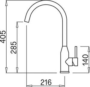 ELLECI Rubinetto Cucina Miscelatore Monocomando Lavello finitura Granitek colore Avena - MGKADI51