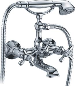 R.A. Rubinetto Miscelatore Vasca da Bagno pomelli a croce colore Cromo - 139C Serie Sofia