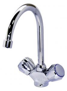 Brixo Rubinetto per lavello cucina con due manopole temperatura acqua Globo