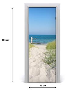 Adesivo per porta interna Dune costieri 75x205 cm