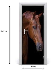 Adesivo per porta Ritratto di un cavallo 75x205 cm