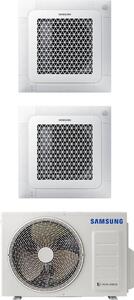 Samsung Climatizzatore a Cassetta 4 Vie Dual Split 9000+9000 btu Condizionatore con Pompa di Calore Classe A+++/A++ (Unit Interna + Unit Esterna)