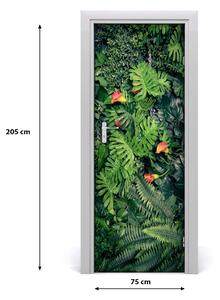 Adesivo per porta Piante tropicali 75x205 cm
