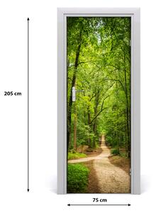 Adesivo per porta Sentiero nella foresta 75x205 cm