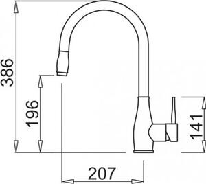 ELLECI Miscelatore Cucina con Doccetta estraibile Rubinetto Monocomando Lavello colore Inox - MIKNEVIN
