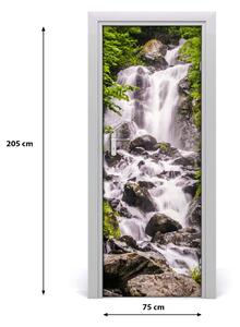 Sticker porta Cascata nella foresta 75x205 cm