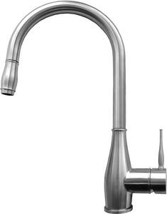 ELLECI Miscelatore Cucina con Doccetta estraibile Rubinetto Monocomando Lavello colore Inox - MIKNEVIN
