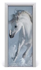 Adesivo per porta Cavallo bianco 75x205 cm