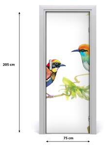 Adesivo per porta interna Uccelli 75x205 cm