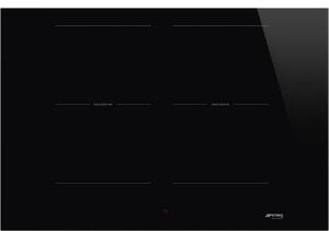 Smeg Piano Cottura Induzione 4 Fuochi Larghezza 75 cm in Vetro colore Nero - SI2M5743D1