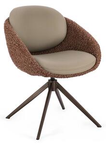 Bizzotto Poltrona Moderna in Tessuto Girevole 360 Imbottita Con Braccioli Dimensioni 60x62 cm colore Mattone - Averik