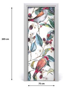 Adesivo per porta Uccelli e more 75x205 cm