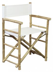 VivaGarden Sedia per Esterni Pieghevole Sedia Regista in Legno Salvaspazio Dimensioni 58x44x88 cm colore Marrone - BU802801 Mojito Bianca