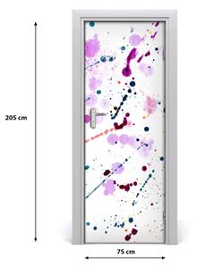 Adesivo per porta Macchie colorate 75x205 cm