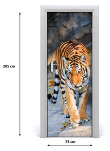 Adesivo per porta interna Tigre 75x205 cm