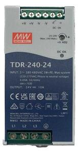 MeanWell TDR-240-24 Alimentatore DIN RAIL 240W 24V 10A Input 380V Trifase  Per Uso Industriale