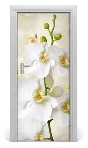 Sticker porta Orchidea bianca 75x205 cm